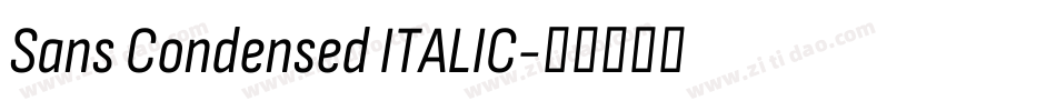 Sans Condensed ITALIC字体转换